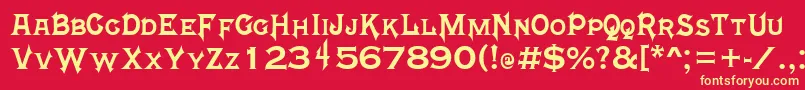 MortalKombat4 Font – Yellow Fonts on Red Background