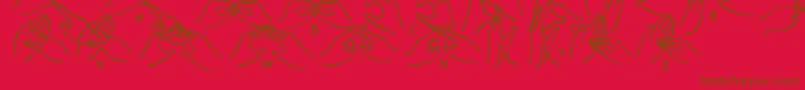More about Hhands Font Hhands Font – Brown Fonts on Red Background