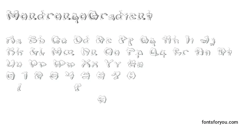 Czcionka MondrongoGradient – alfabet, cyfry, specjalne znaki