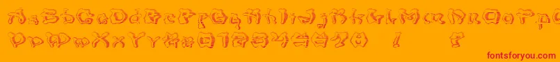 MondrongoGradient Font – Red Fonts on Orange Background