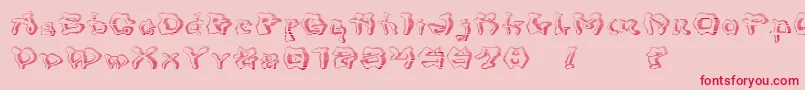Police MondrongoGradient – polices rouges sur fond rose