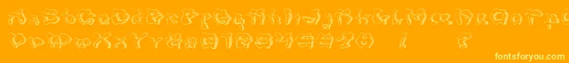 Police MondrongoGradient – polices jaunes sur fond orange