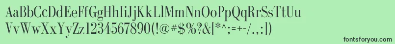 フォントGalileoflfRoman – 緑の背景に黒い文字