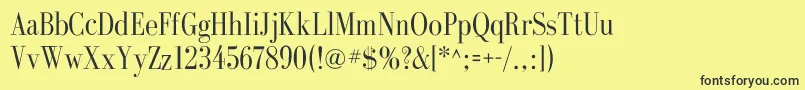 GalileoflfRoman Font – Black Fonts on Yellow Background