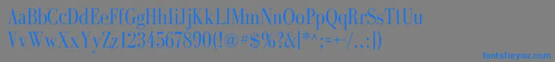 フォントGalileoflfRoman – 灰色の背景に青い文字