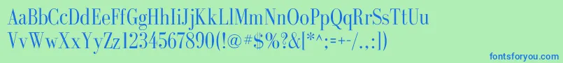 GalileoflfRoman Font – Blue Fonts on Green Background