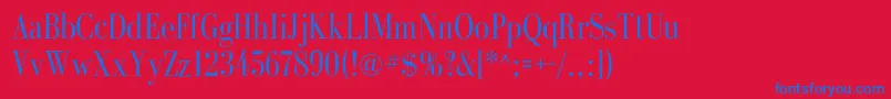 fuente GalileoflfRoman – Fuentes Azules Sobre Fondo Rojo