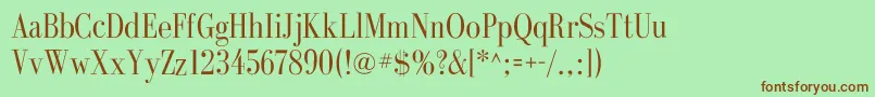 GalileoflfRoman-Schriftart – Braune Schriften auf grünem Hintergrund