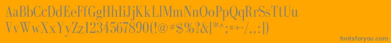 GalileoflfRoman-Schriftart – Graue Schriften auf orangefarbenem Hintergrund