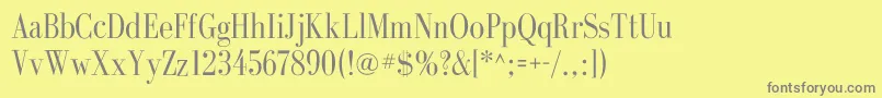 GalileoflfRoman Font – Gray Fonts on Yellow Background