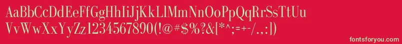 GalileoflfRoman Font – Green Fonts on Red Background