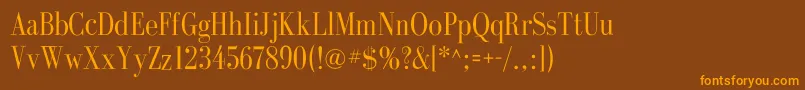 GalileoflfRoman Font – Orange Fonts on Brown Background