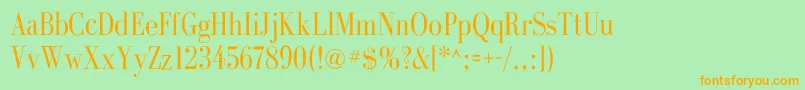 GalileoflfRoman Font – Orange Fonts on Green Background