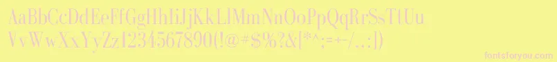 GalileoflfRoman Font – Pink Fonts on Yellow Background