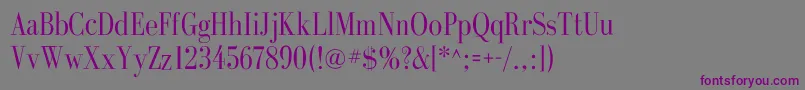 GalileoflfRoman-Schriftart – Violette Schriften auf grauem Hintergrund