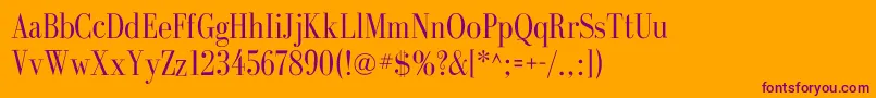 GalileoflfRoman Font – Purple Fonts on Orange Background