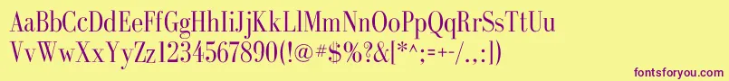 フォントGalileoflfRoman – 紫色のフォント、黄色の背景