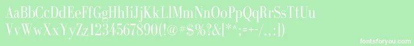 フォントGalileoflfRoman – 緑の背景に白い文字