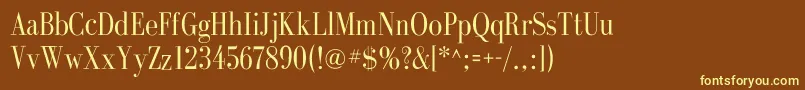 GalileoflfRoman Font – Yellow Fonts on Brown Background