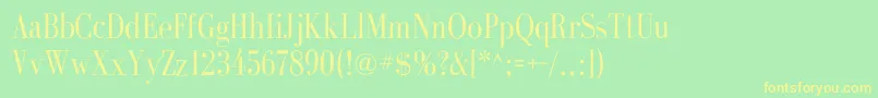 GalileoflfRoman Font – Yellow Fonts on Green Background