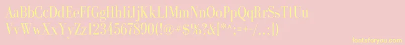 GalileoflfRoman Font – Yellow Fonts on Pink Background