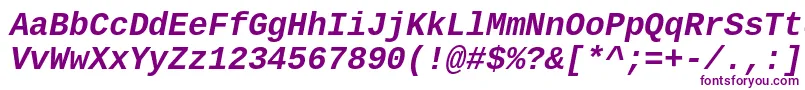 Cousine ffy Font – Purple Fonts on White Background