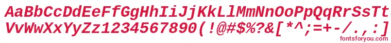 Cousine ffy Font – Red Fonts on White Background