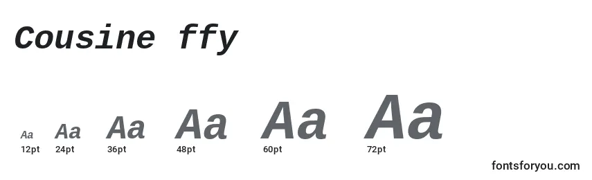 Cousine ffy Font Sizes