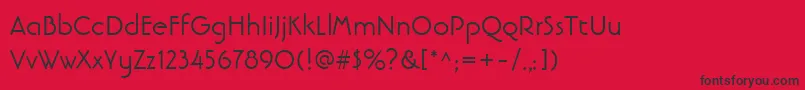 LinotypebanjomanRoman Font – Black Fonts on Red Background