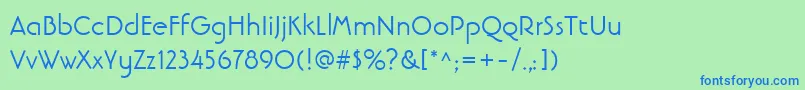 フォントLinotypebanjomanRoman – 青い文字は緑の背景です。