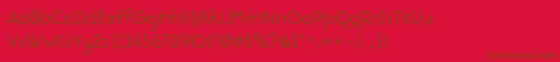 LinotypebanjomanRoman Font – Brown Fonts on Red Background