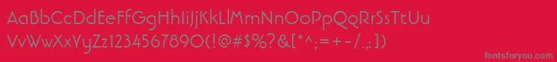 LinotypebanjomanRoman Font – Gray Fonts on Red Background