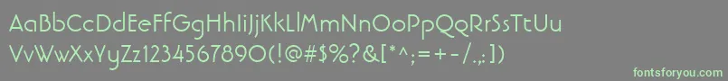 LinotypebanjomanRoman-Schriftart – Grüne Schriften auf grauem Hintergrund