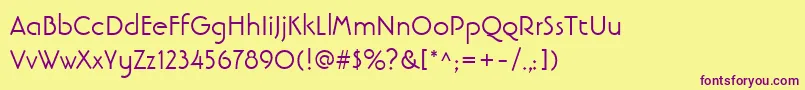 fuente LinotypebanjomanRoman – Fuentes Moradas Sobre Fondo Amarillo