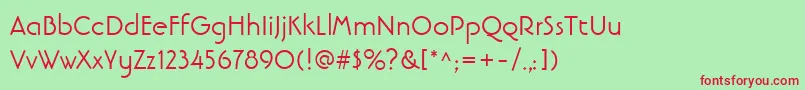 LinotypebanjomanRoman Font – Red Fonts on Green Background