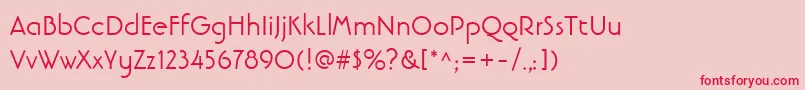 LinotypebanjomanRoman Font – Red Fonts on Pink Background