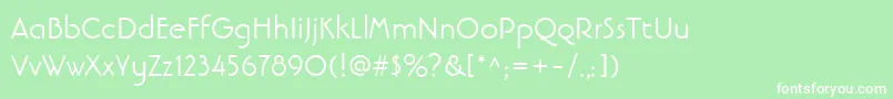 LinotypebanjomanRoman Font – White Fonts on Green Background