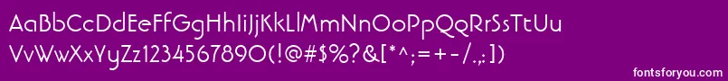 Шрифт LinotypebanjomanRoman – белые шрифты на фиолетовом фоне
