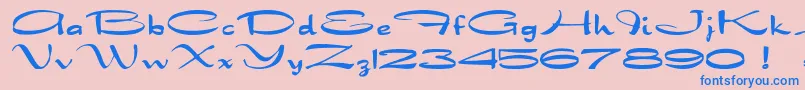 Dragonwick Font – Blue Fonts on Pink Background