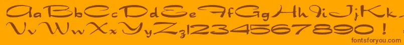 Dragonwick Font – Brown Fonts on Orange Background