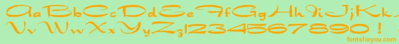 Dragonwick Font – Orange Fonts on Green Background