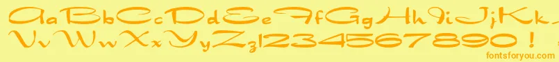Dragonwick Font – Orange Fonts on Yellow Background