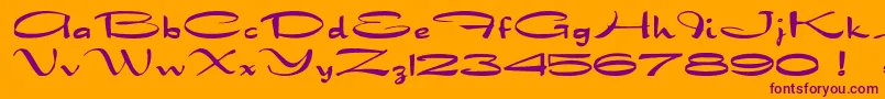 Dragonwick Font – Purple Fonts on Orange Background