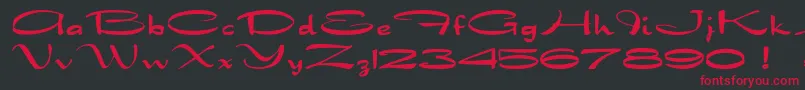 Dragonwick-Schriftart – Rote Schriften auf schwarzem Hintergrund