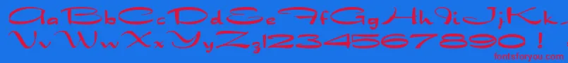 Dragonwick Font – Red Fonts on Blue Background