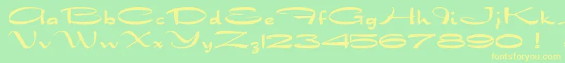 Dragonwick Font – Yellow Fonts on Green Background
