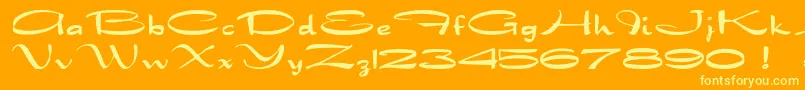 Dragonwick Font – Yellow Fonts on Orange Background