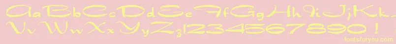 Dragonwick Font – Yellow Fonts on Pink Background