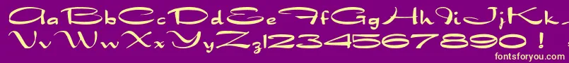 Dragonwick Font – Yellow Fonts on Purple Background