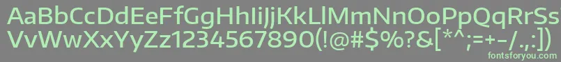EncodesanswideMedium-fontti – vihreät fontit harmaalla taustalla